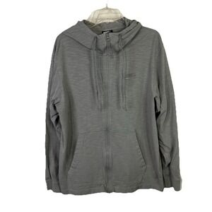 Nike Grey Zip Up Hoodie Sweatshirt Size XL‎ 100% Cotton Swoosh Logo